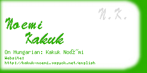 noemi kakuk business card